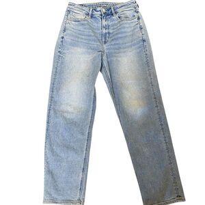 Women's Light Blue Jeans AE High waisted Mom Jeans